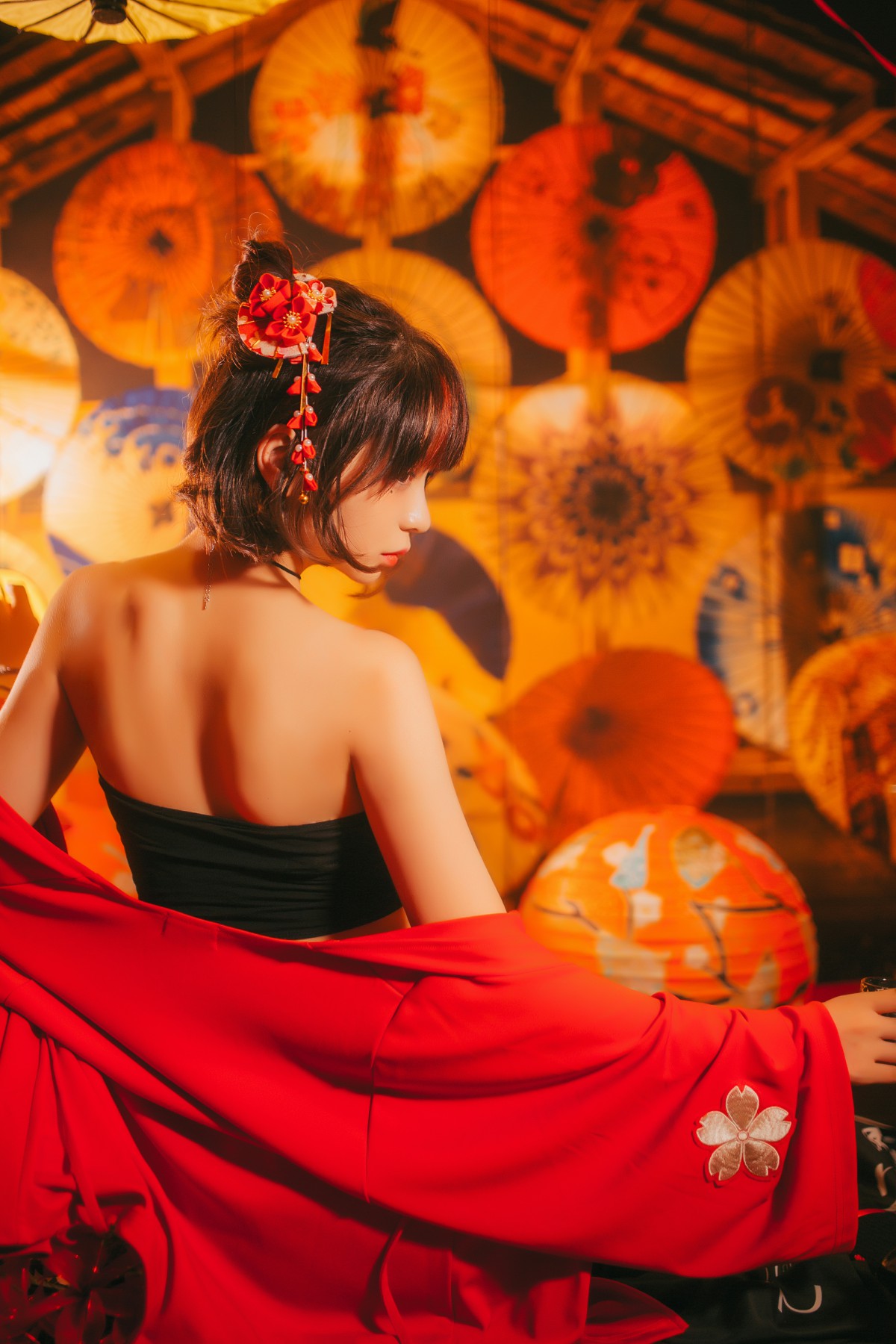 [Cosplay]疯猫ss-红色羽衣-COSPLAY