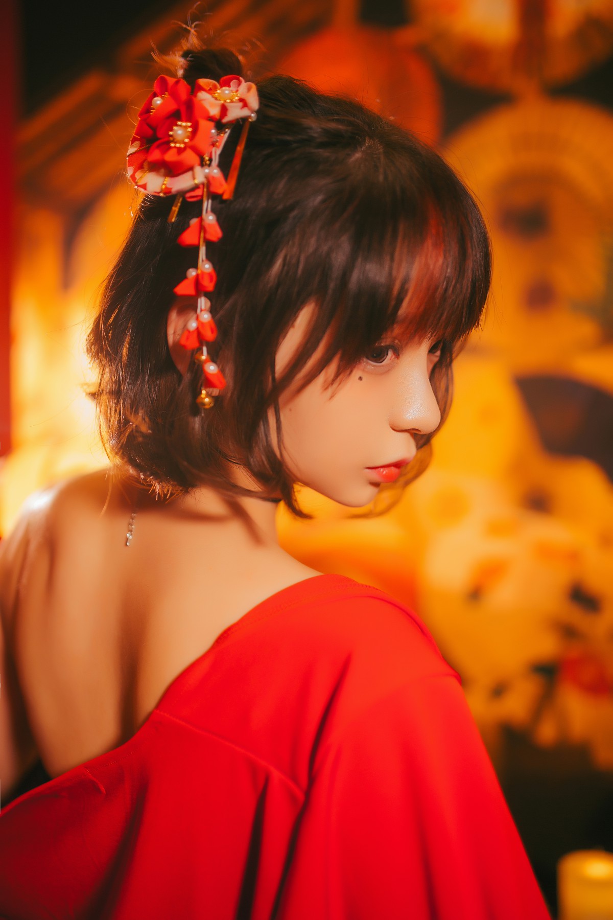 [Cosplay]疯猫ss-红色羽衣-COSPLAY