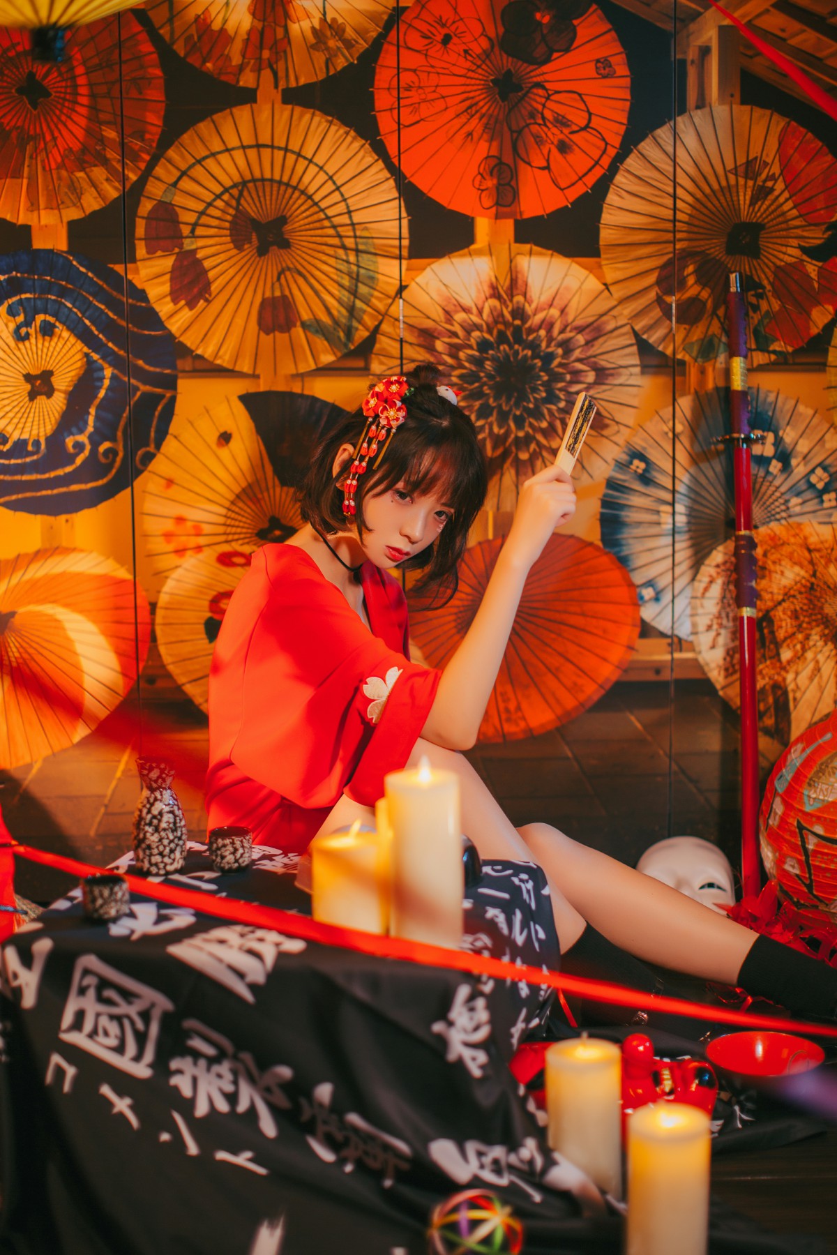 [Cosplay]疯猫ss-红色羽衣-COSPLAY