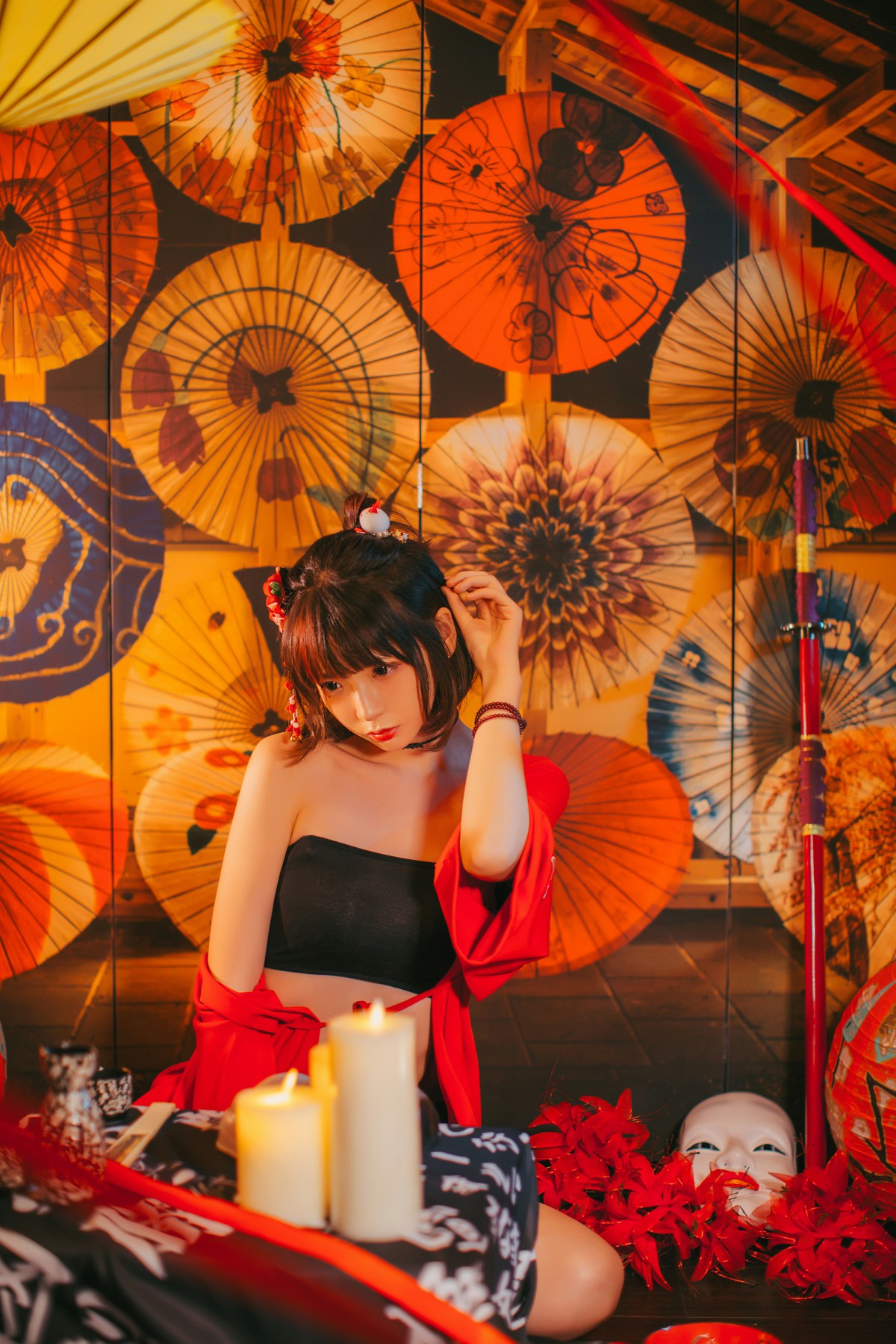 [Cosplay]疯猫ss-红色羽衣-COSPLAY