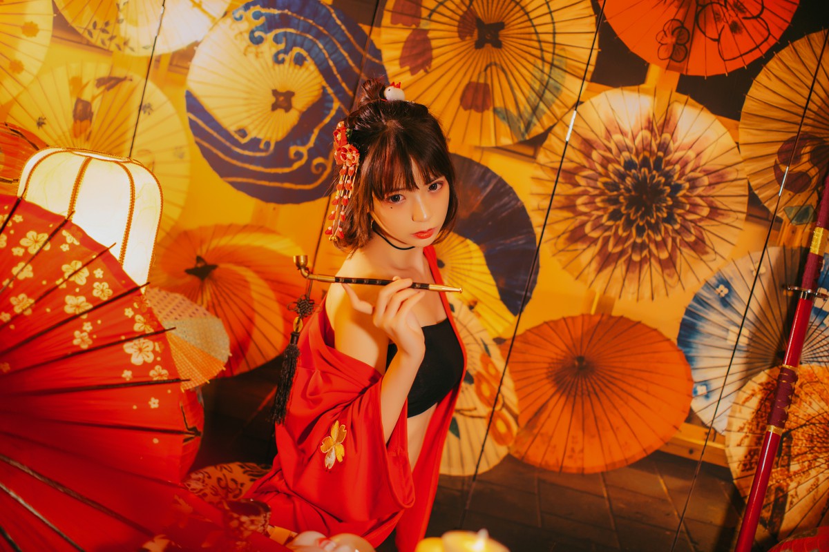 [Cosplay]疯猫ss-红色羽衣-COSPLAY