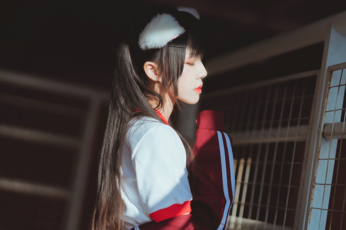 [Cosplay]桜桃喵-红色体操服-COSPLAY