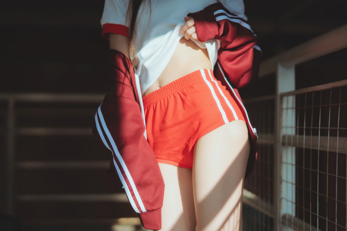 [Cosplay]桜桃喵-红色体操服-COSPLAY