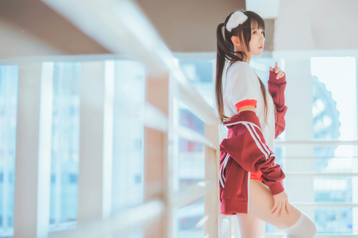 [Cosplay]桜桃喵-红色体操服-COSPLAY