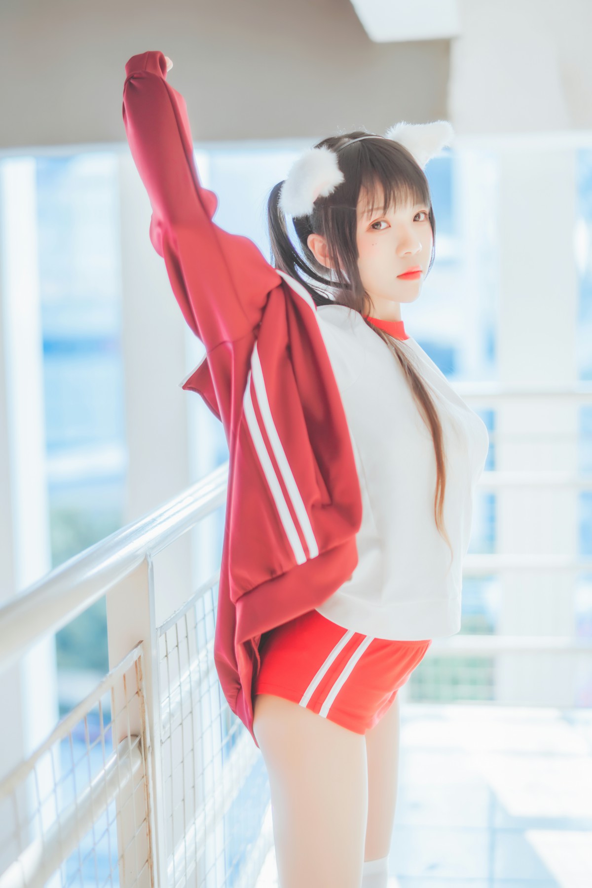 [Cosplay]桜桃喵-红色体操服-COSPLAY