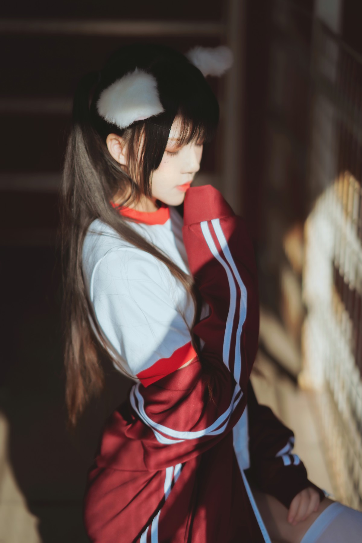 [Cosplay]桜桃喵-红色体操服-COSPLAY
