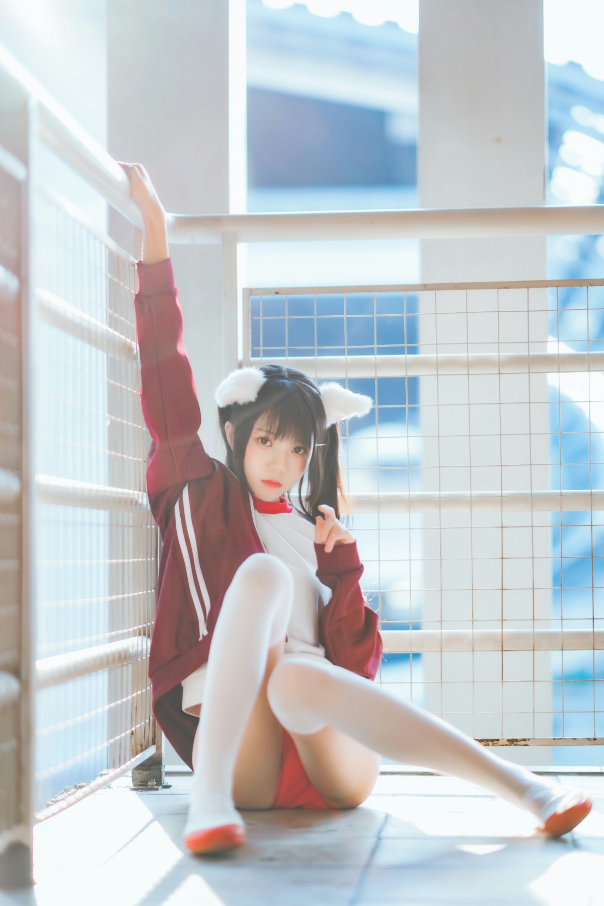 [Cosplay]桜桃喵-红色体操服-COSPLAY