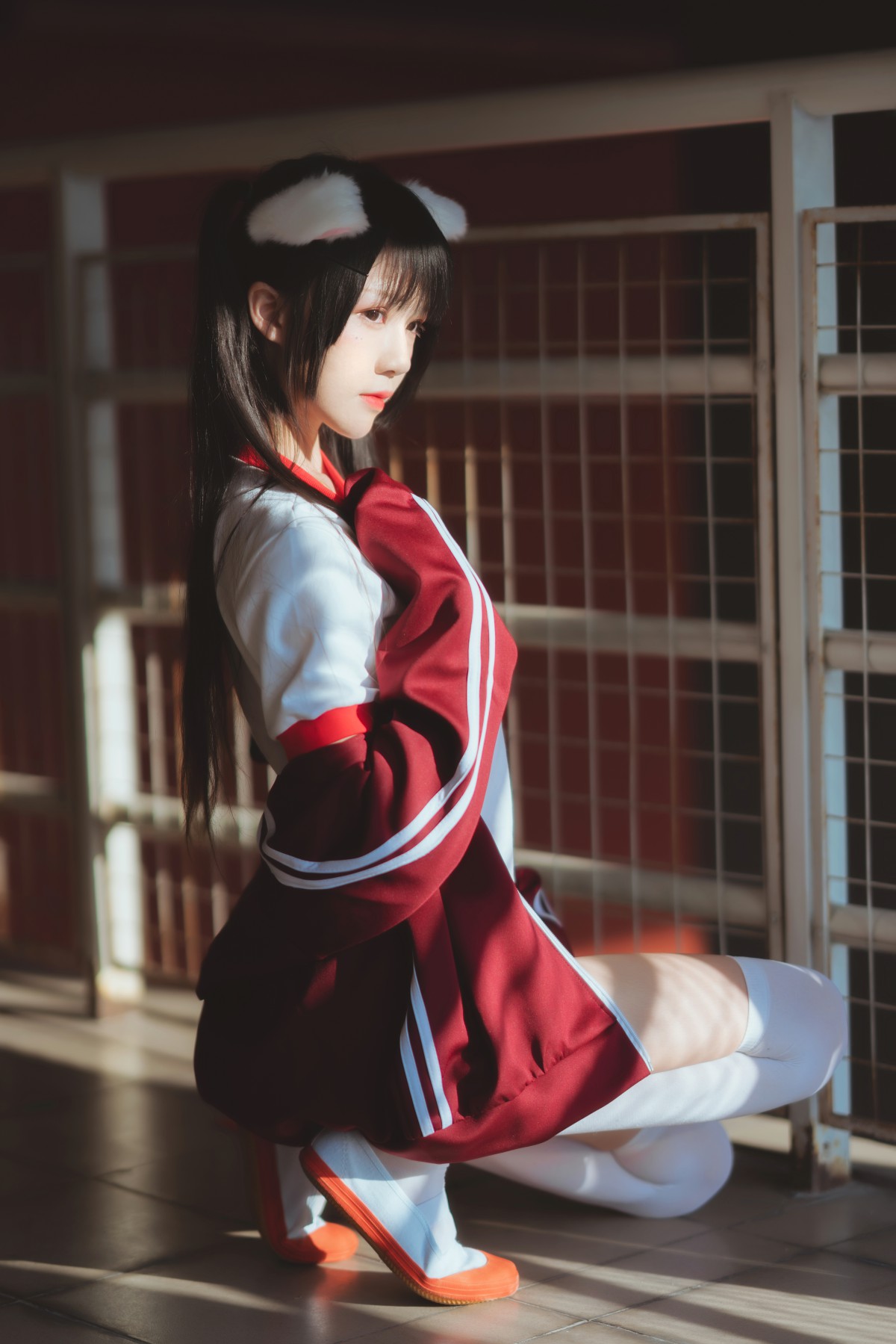 [Cosplay]桜桃喵-红色体操服-COSPLAY