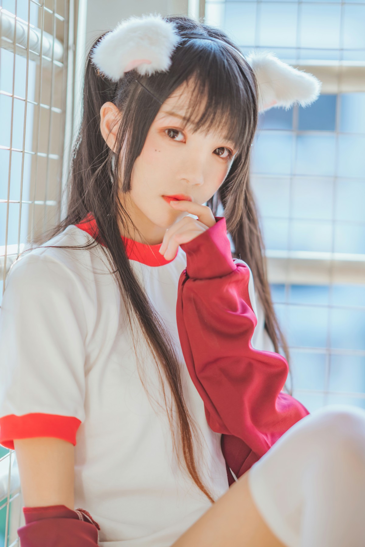 [Cosplay]桜桃喵-红色体操服-COSPLAY