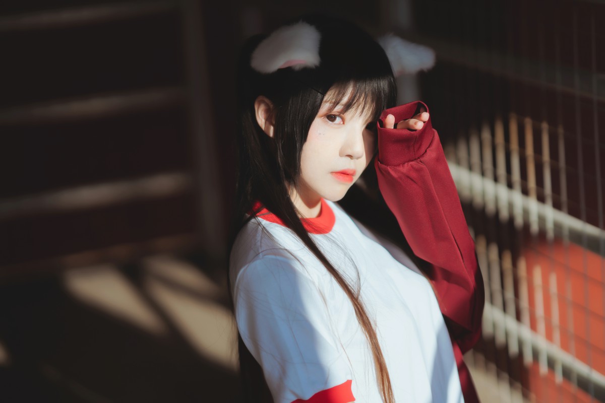 [Cosplay]桜桃喵-红色体操服-COSPLAY