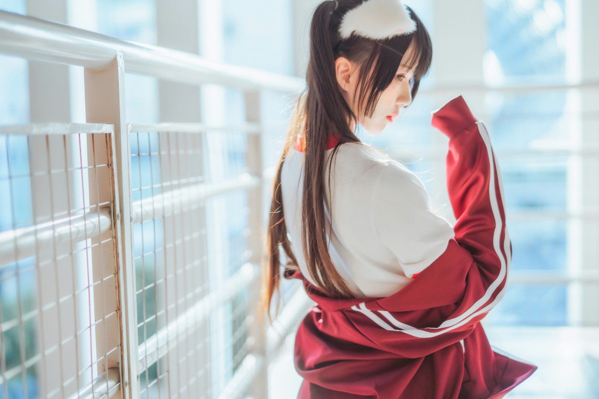 [Cosplay]桜桃喵-红色体操服-COSPLAY