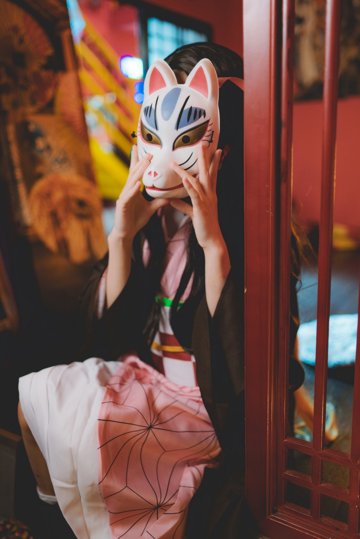 [Cosplay]桜桃喵-灶门祢豆子-COSPLAY