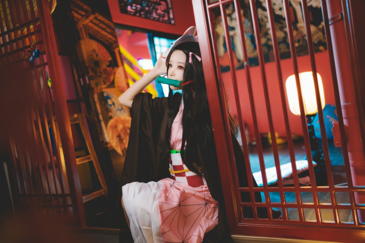[Cosplay]桜桃喵-灶门祢豆子-COSPLAY