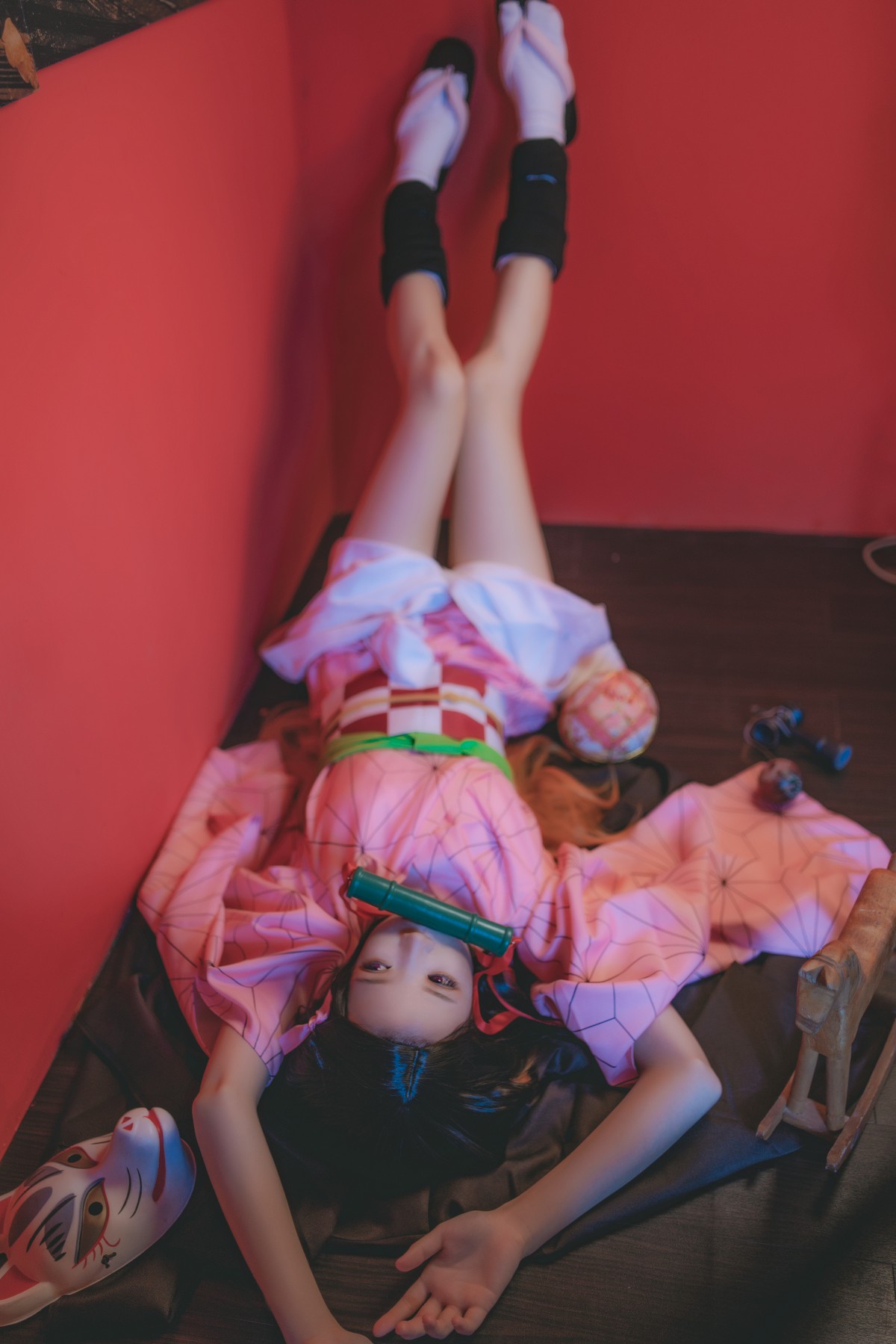 [Cosplay]桜桃喵-灶门祢豆子-COSPLAY