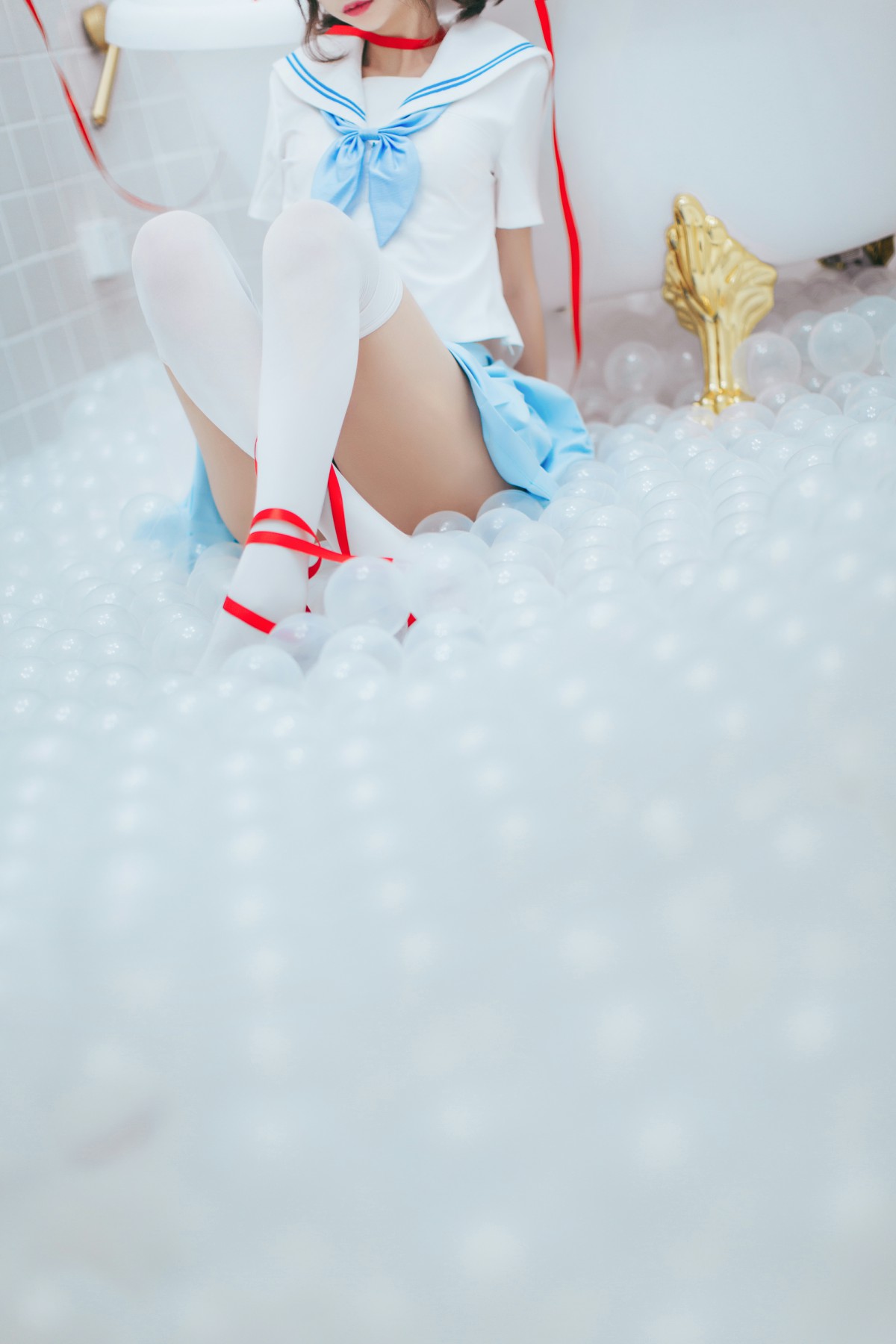 [Cosplay]疯猫ss-睡衣与浴室的水手服-COSPLAY