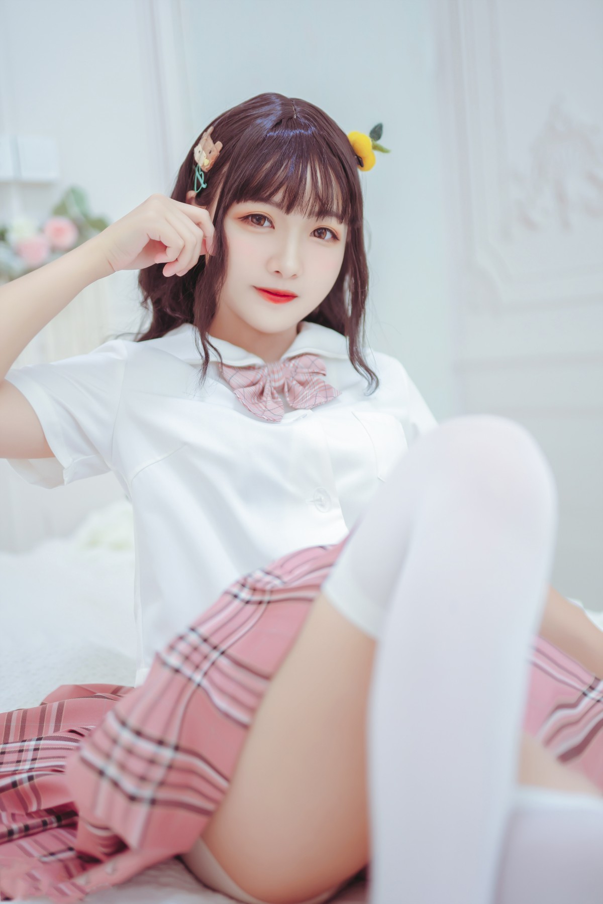 喵糖映画VOL001过膝白丝-COSPLAY