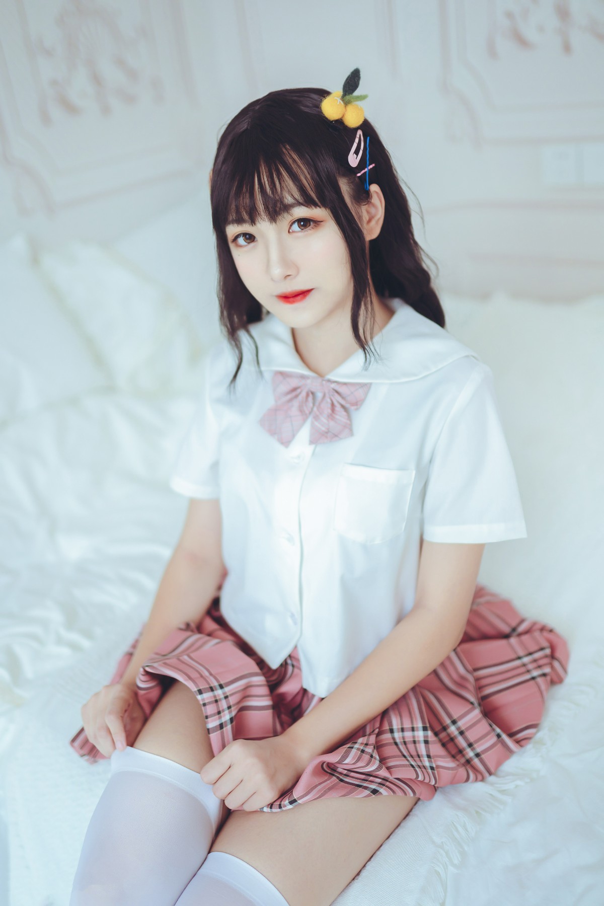 喵糖映画VOL001过膝白丝-COSPLAY