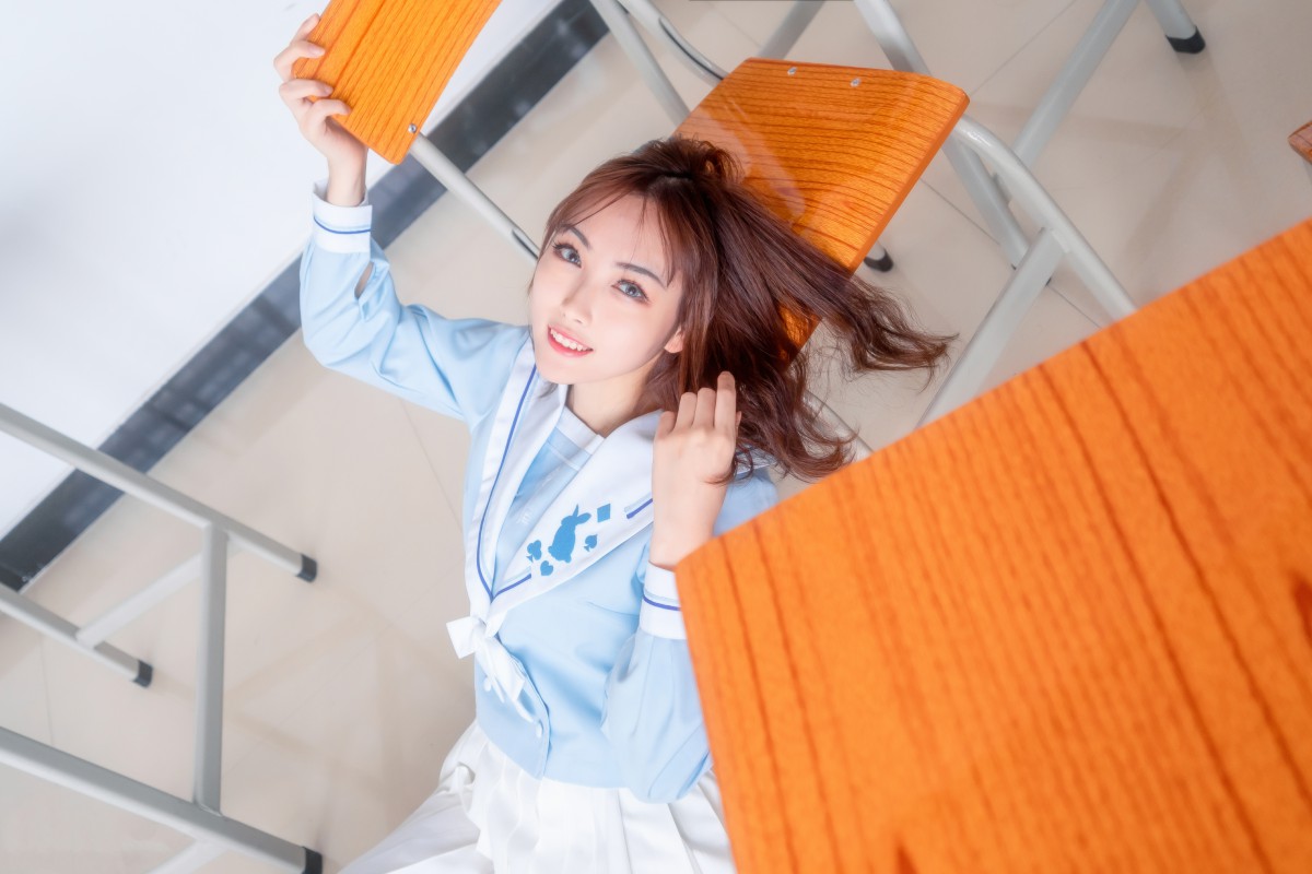 [喵糖映画]VOL009小黄鸭与白丝-COSPLAY