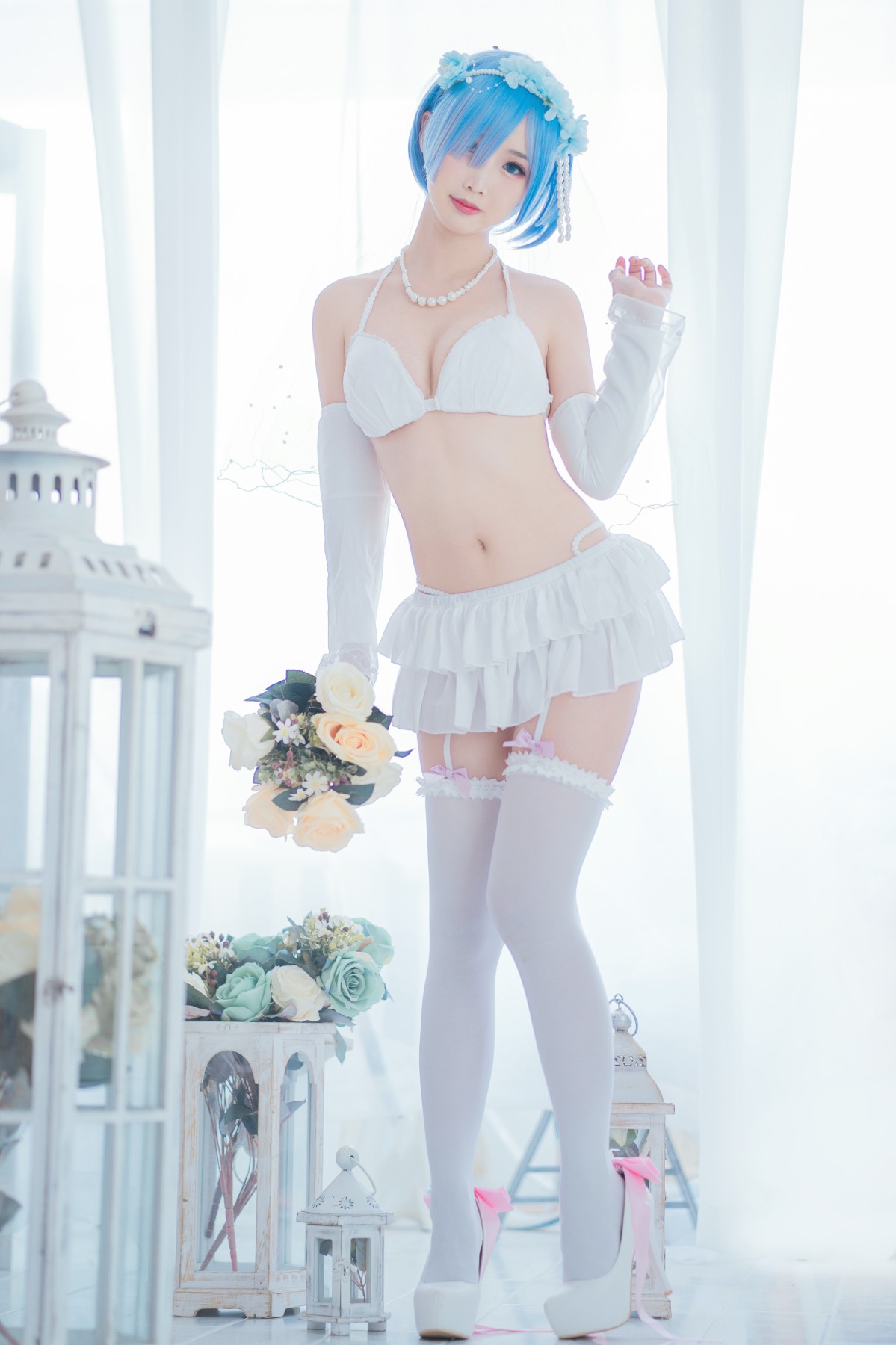[Cosplay]面饼仙儿-花嫁蕾姆-COSPLAY