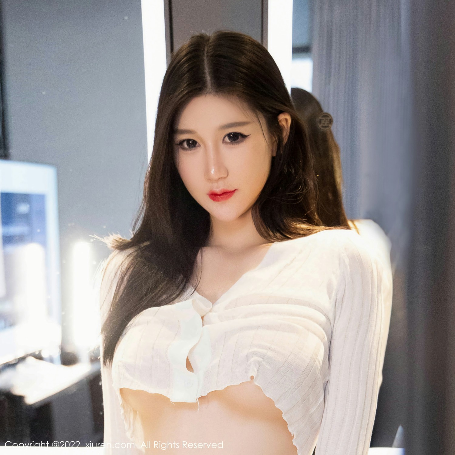 [XiuRen秀人网]No4737顾乔楠Cora透明纱衣-[秀人套图]