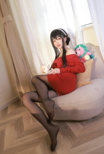 Aqua 水淼 - Yor Forger Red Sweater【68P】 - 網絡美女